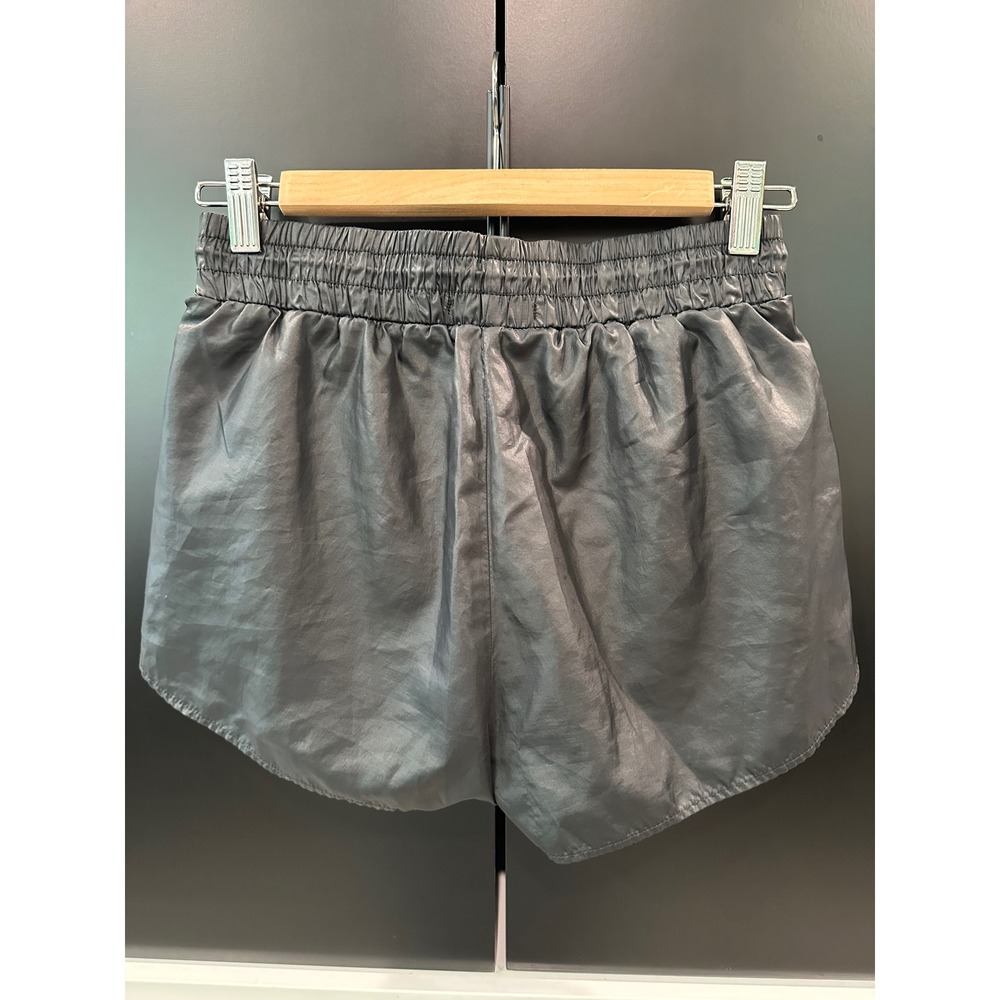 Koral by Ilana Kugel Metallic Black Activewear Shorts Elastic Toggle Waist Small - Picture 2 of 6